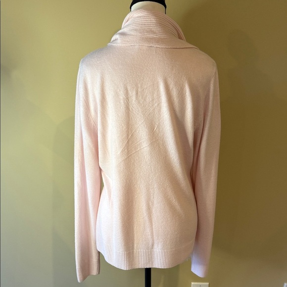 Karen Scott Sweater with Detachable Scarf Embellishments, Pink, Women's Size L - Picture 4 of 16